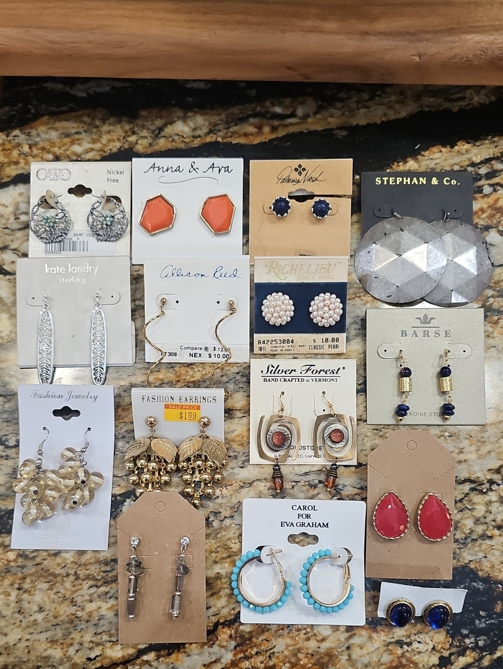 15 Pair Earring Lot ~ Post
